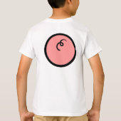 Niedlich Kawaii Pink Pig Vector Art T-Shirt (Rückseite)