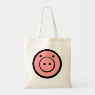 Niedlich Kawaii Pink Pig Vector Art Tragetasche