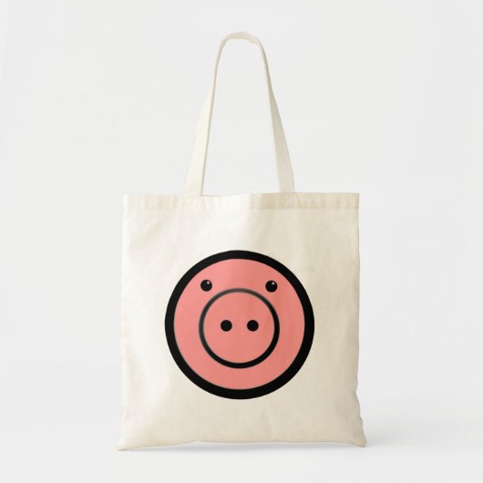 Niedlich Kawaii Pink Pig Vector Art Tragetasche (Vorne)