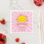 Niedlich Kawaii Pink Sunshine Kinder 1. Geburtstag Serviette (Beispiel)