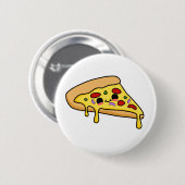 Niedlich Kawaii Pizza Slice Button (Vorne & Hinten)