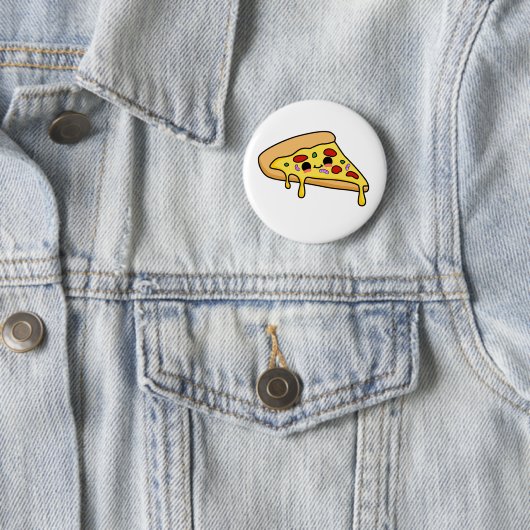 Niedlich Kawaii Pizza Slice Button (Beispiel)