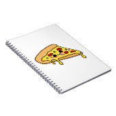 Niedlich Kawaii Pizza Slice Notizblock (Rechte Seite)
