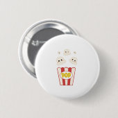Niedlich Kawaii Popcorn Button (Vorne & Hinten)