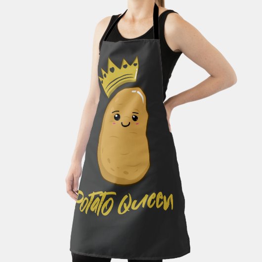 Niedlich Kawaii Potato Queen T - Shirt Schürze (InSitu)