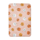 Niedlich Kawaii Pumpkin Faces Pattern Badematte (Vorderseite Vertikal)
