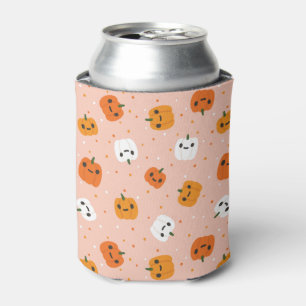 Niedlich Kawaii Pumpkin Faces Pattern Dosenkühler