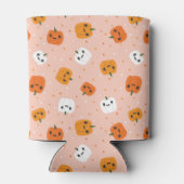 Niedlich Kawaii Pumpkin Faces Pattern Dosenkühler (Rückseite)