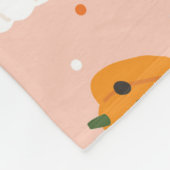 Niedlich Kawaii Pumpkin Faces Pattern Fleecedecke (Ecke)