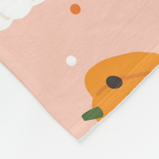 Niedlich Kawaii Pumpkin Faces Pattern Fleecedecke (Ecke)
