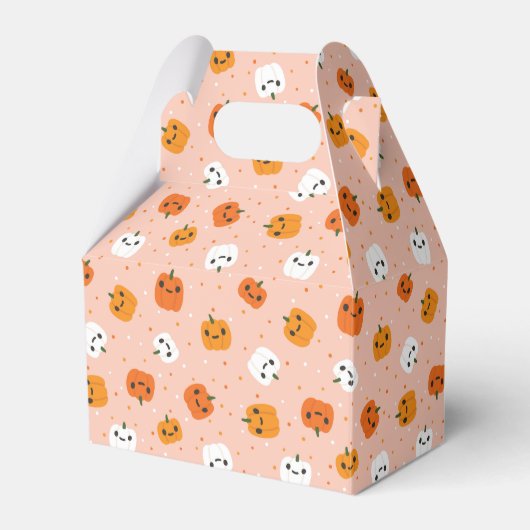 Niedlich Kawaii Pumpkin Faces Pattern Geschenkschachtel (Vorderseite)