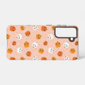 Niedlich Kawaii Pumpkin Faces Pattern Samsung Galaxy Hülle (Rückseite (Horizontal))
