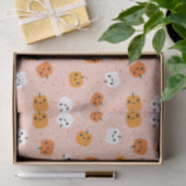 Niedlich Kawaii Pumpkin Faces Pattern Seidenpapier (Geschenk)