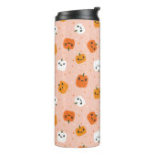 Niedlich Kawaii Pumpkin Faces Pattern Thermosbecher (Nach links gedreht)