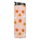 Niedlich Kawaii Pumpkin Faces Pattern Thermosbecher (Nach rechts gedreht)
