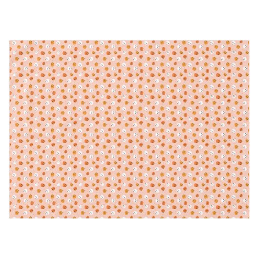 Niedlich Kawaii Pumpkin Faces Pattern Tischdecke (Vorderseite (Horizontal))