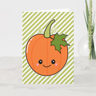 Niedlich Kawaii Pumpkin Feiertagskarte