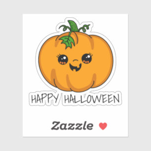Niedlich Kawaii Pumpkin Halloween Aufkleber