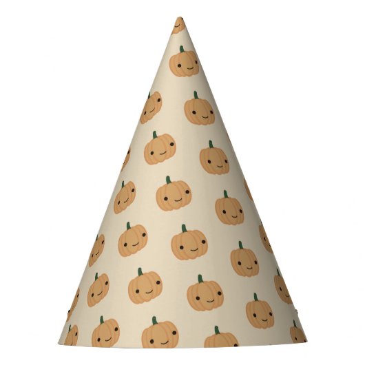 Niedlich Kawaii Pumpkin Partyhütchen (Vorderseite)