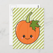 Niedlich Kawaii Pumpkin Postkarte (Vorne/Hinten)