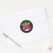 Niedlich Kawaii Radish Runder Aufkleber (Umschlag)