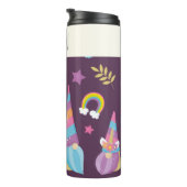 Niedlich Kawaii Rainbow Gnomes Muster Personalisie Thermosbecher (Nach rechts gedreht)