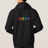 Niedlich Kawaii Rainbow Guillotine Pride Black Hoo Hoodie (Rückseite)