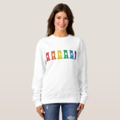 Niedlich Kawaii Rainbow Guillotine White Sweatshir Sweatshirt (Vorne ganz)