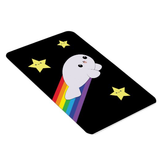 Niedlich Kawaii Rainbow Rocket Baby Siegel Magnet (Rechte Seite)