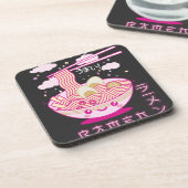 Niedlich Kawaii Ramen Anime Noodles Ramen Girls, T Getränkeuntersetzer (Linke Seite)