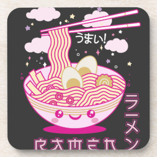 Niedlich Kawaii Ramen Anime Noodles Ramen Girls, T Getränkeuntersetzer