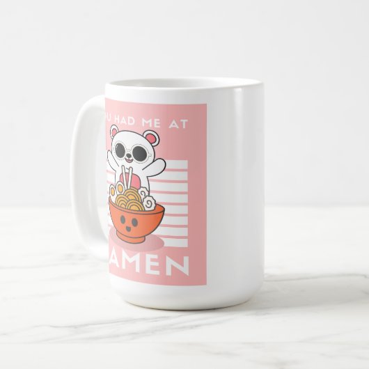 Niedlich Kawaii Ramen Kaffeetasse (Vorderseite Links)