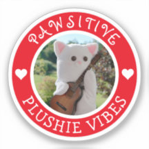 Niedlich Kawaii Red Pawsitive Plushie Vibes Foto
