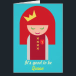 Niedlich Kawaii Redhead Warrior Good Girl Queen<br><div class="desc">Ein niedliches, kawaii, japanisch, grün mit Augen, rötlich. Sie spielt als Kriegerkönigin in Rot und Rüstungsgrau, bereit für den Kampf. Mit einer niedlichen Krone im Haar. Hat den Text "Es ist gut, Königin zu sein". Ein tolles Geschenk für jeden, der an Power glaubt. Kaufen Sie für Ihre Ehefrau, Freundin, Schwester,...</div>