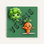 Niedlich Kawaii Rezepte Green Notizblock (Vorderseite)
