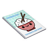 Niedlich Kawaii Rice Bowl - Personalisiert Notizblock (Rechte Seite)