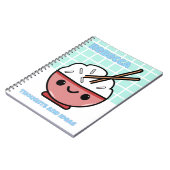 Niedlich Kawaii Rice Bowl - Personalisiert Notizblock (Linke Seite)