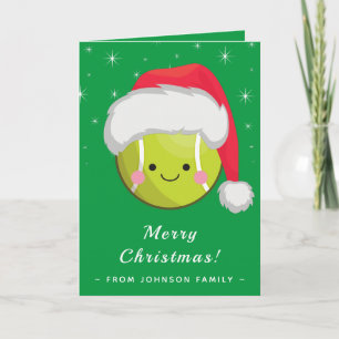 Niedlich Kawaii Santa Tennis Ball Karte