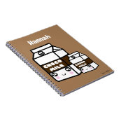 Niedlich Kawaii Schokolade Milch Duo Milchgetränk Notizblock (Rechte Seite)