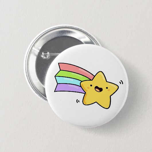 Niedlich Kawaii Shooting Star Button (Vorne & Hinten)