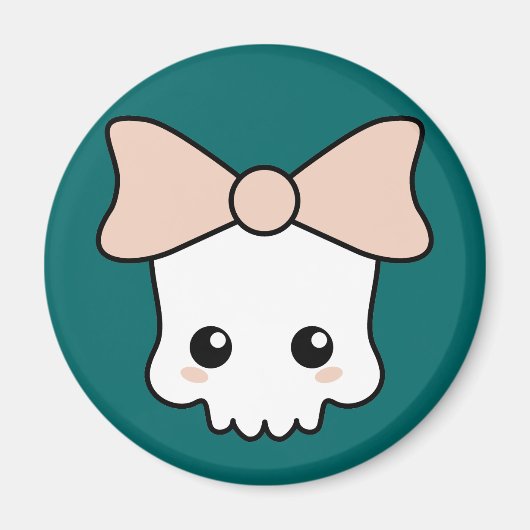 Niedlich Kawaii Skull Magnet (Vorne)