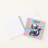 Niedlich Kawaii Skunk mit Bubble Tee Personalisier Notizblock (Innenseite)