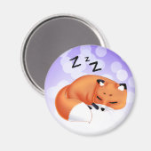 Niedlich Kawaii Sleeping Cartoon Fux Magnet (Vorderseite/Rückseite)