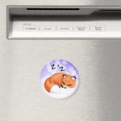 Niedlich Kawaii Sleeping Cartoon Fux Magnet (In Situ (Geschirrspüler))