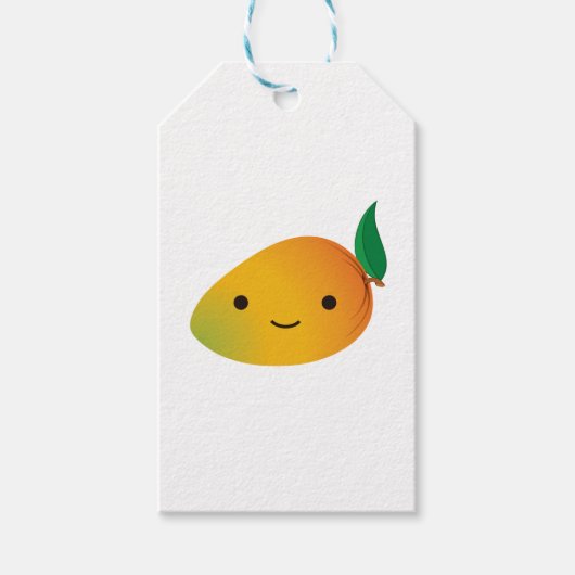 Niedlich Kawaii Smiling Mango Geschenkanhänger (Vorderseite)