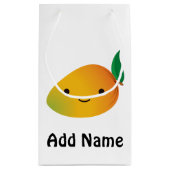 Niedlich Kawaii Smiling Mango Kleine Geschenktüte (Rückseite)