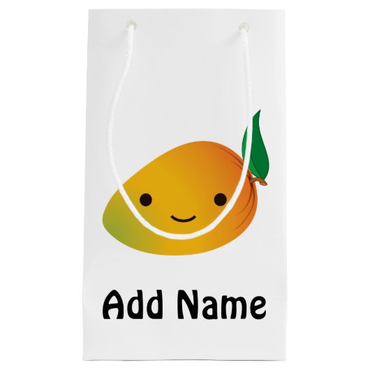 Niedlich Kawaii Smiling Mango Kleine Geschenktüte (Vorderseite)