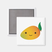 Niedlich Kawaii Smiling Mango Magnet (Vorderseite/Rückseite)