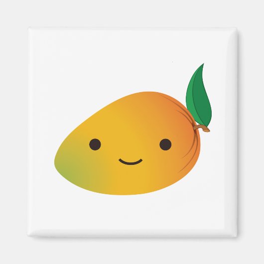 Niedlich Kawaii Smiling Mango Magnet (Vorne)