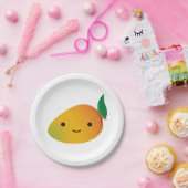Niedlich Kawaii Smiling Mango Pappteller (Party)